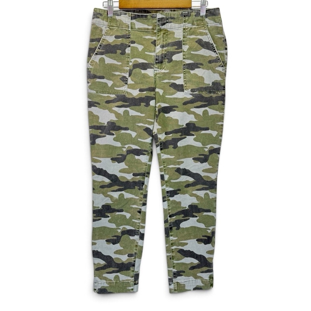 Kut From The Kloth Reese Camo Ankle Straight Leg Zipper Ankle Womens Size 10